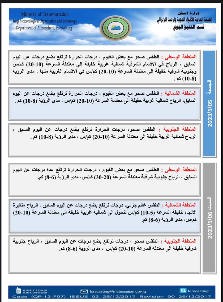 الطقس في العراق