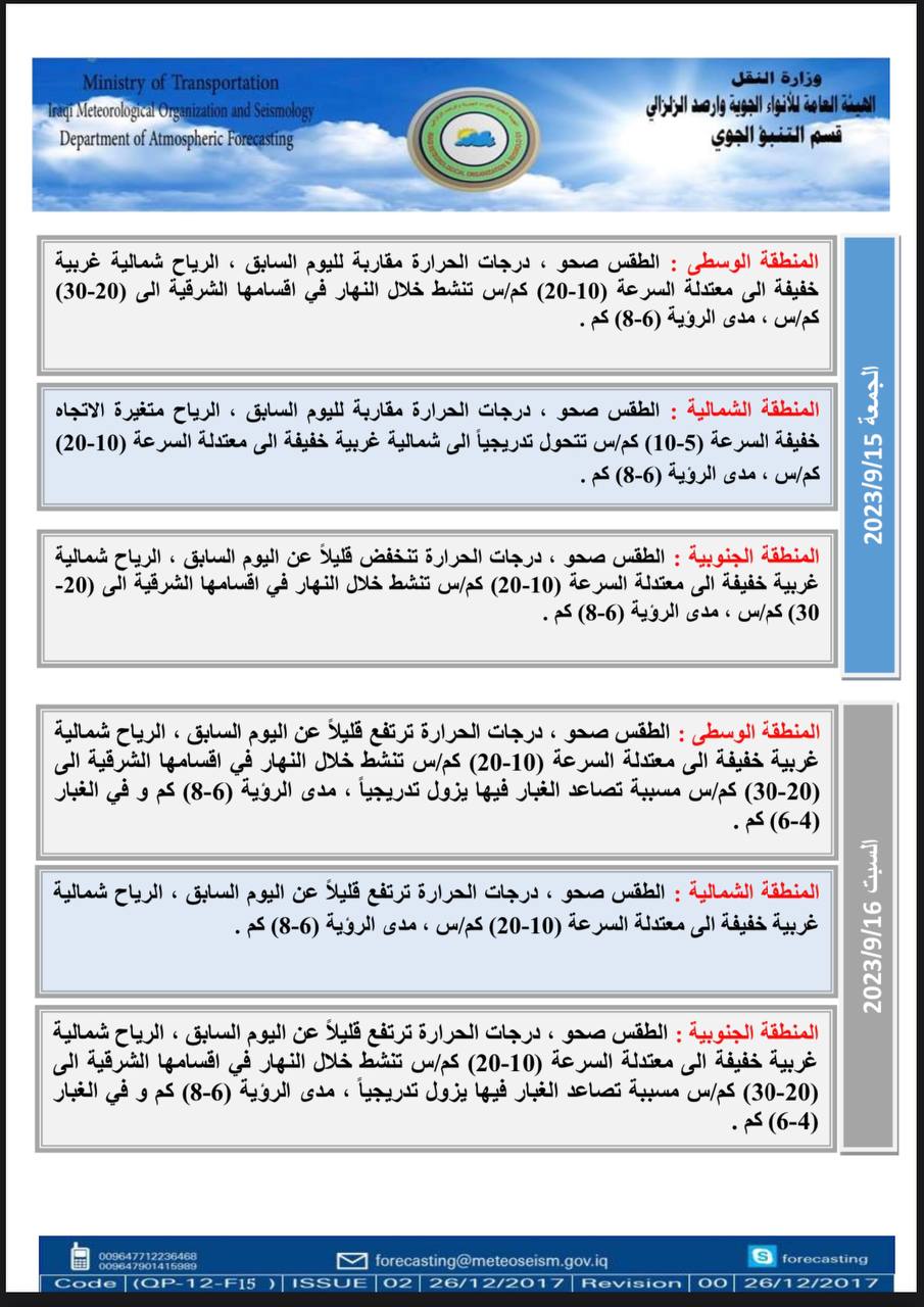 الطقس في العراق