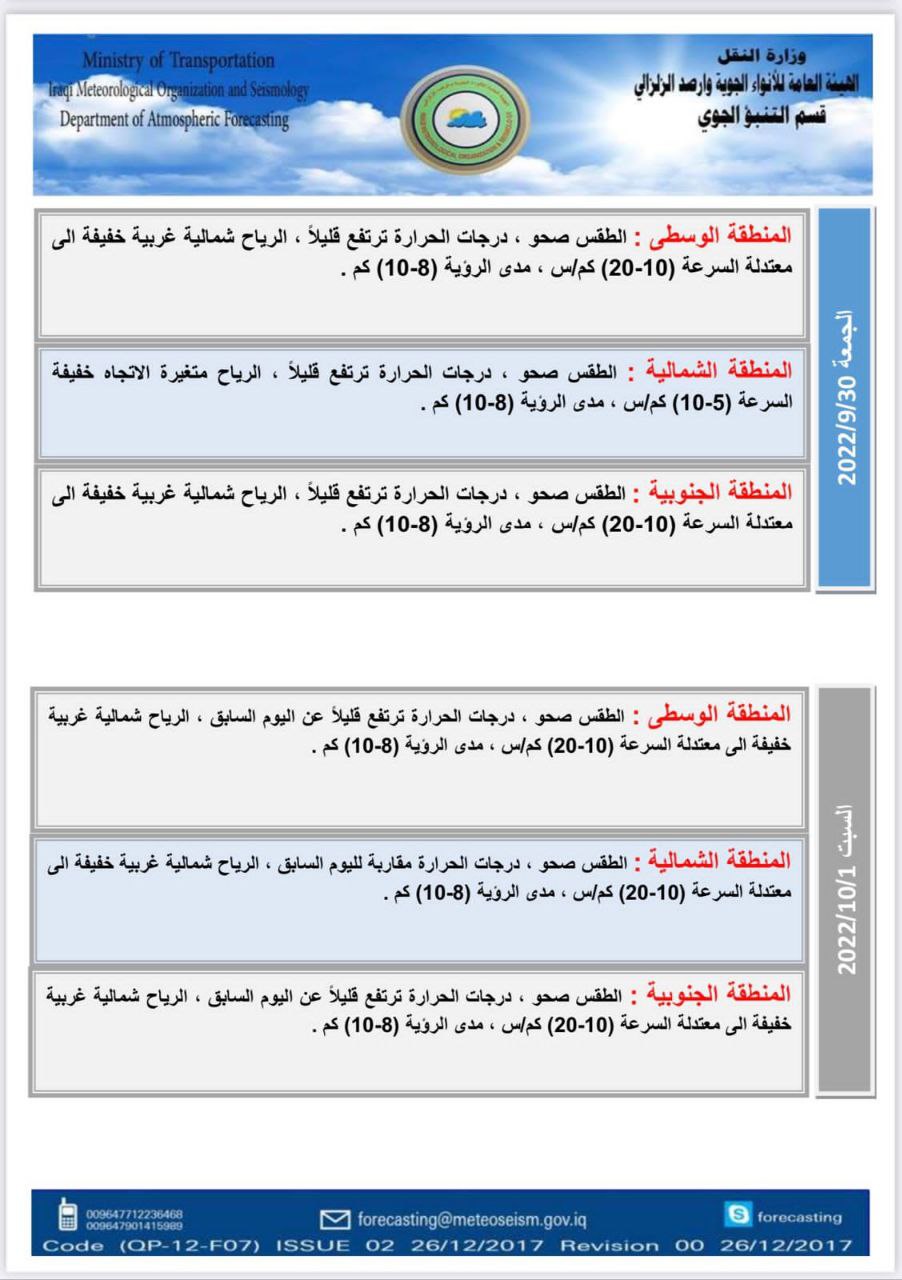 الطقس في العراق