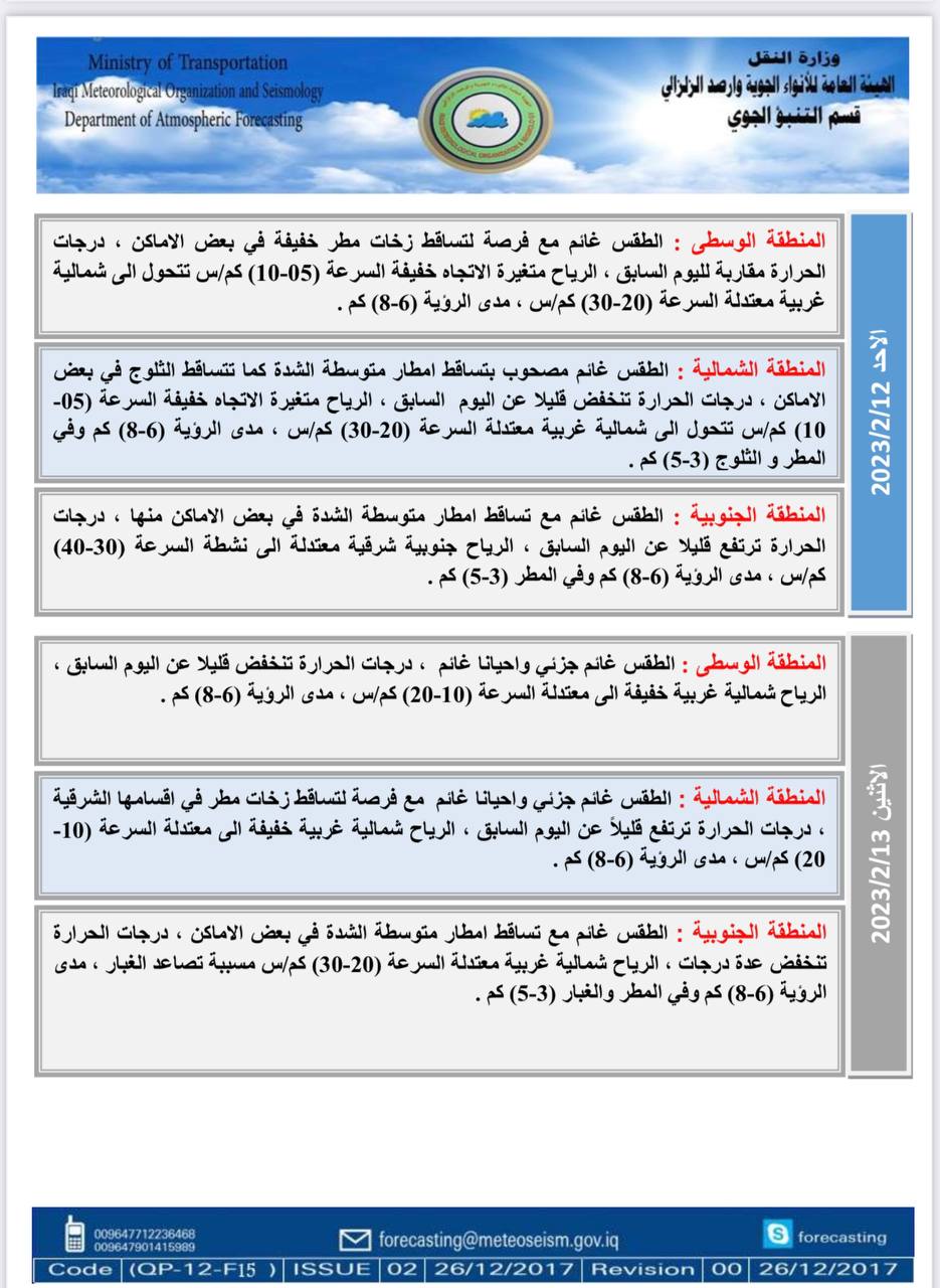 الطقس في العراق