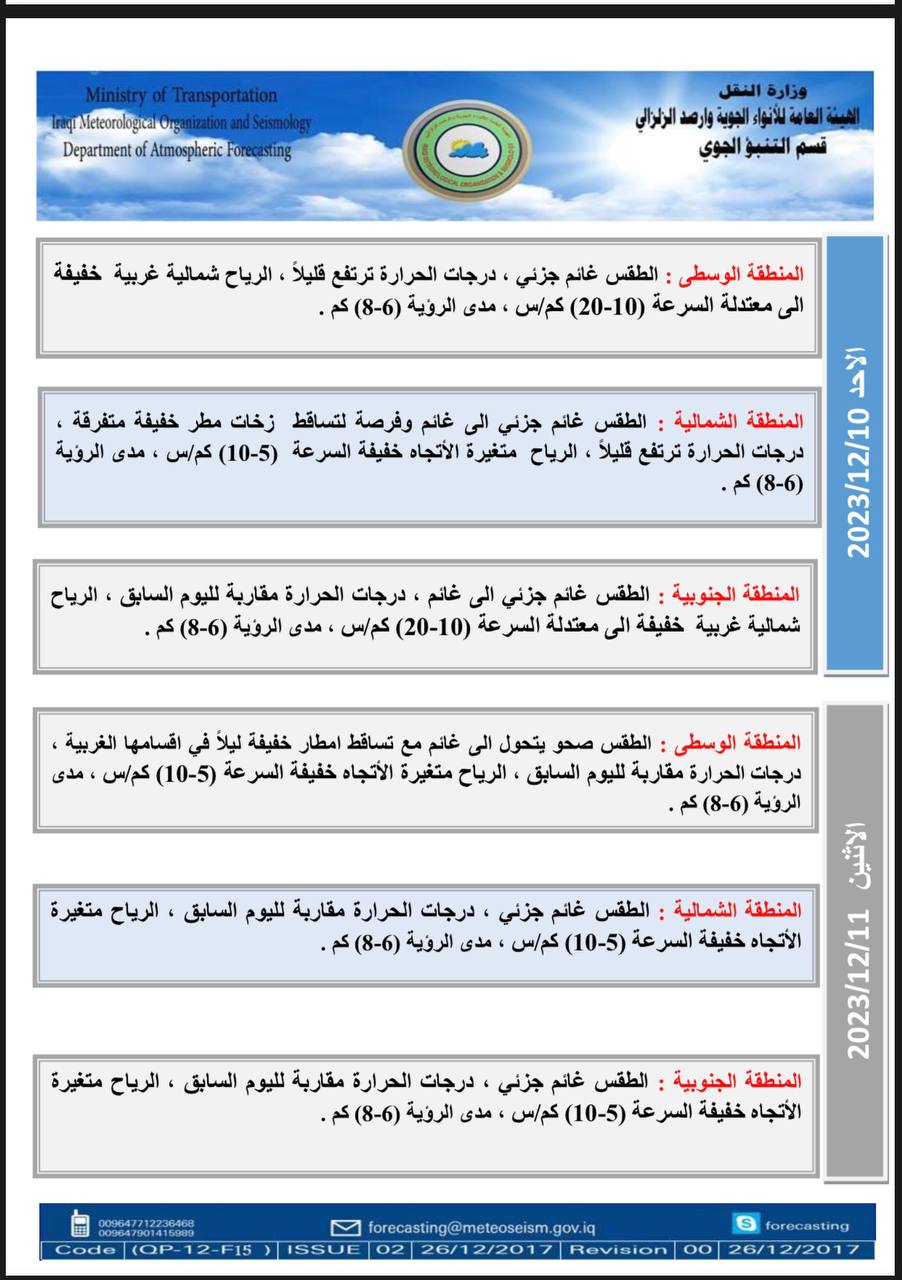 الطقس في العراق
