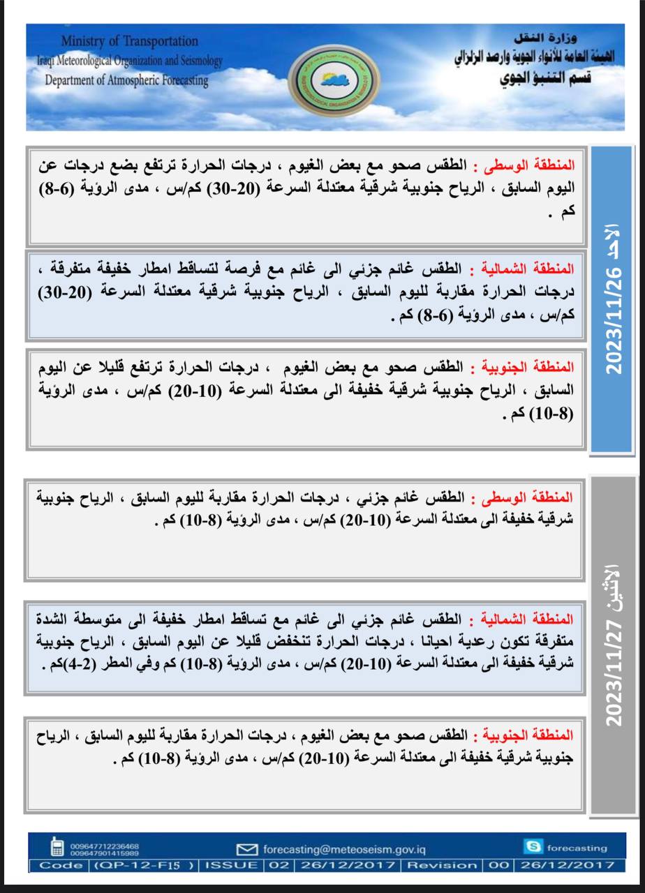 الطقس في العراق