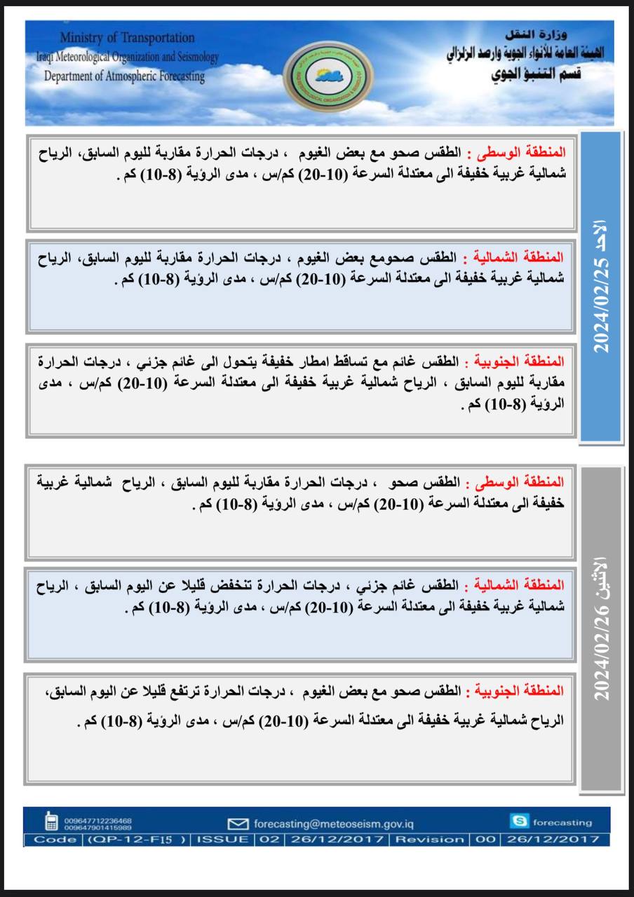 الطقس في العراق