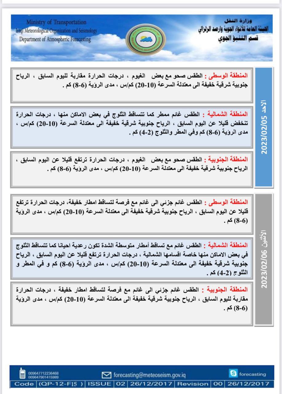 الطقس في العراق