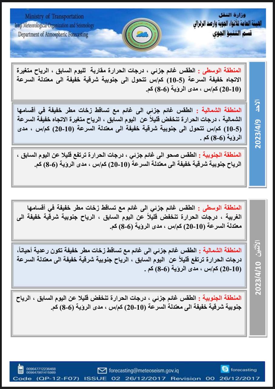 الطقس في العراق
