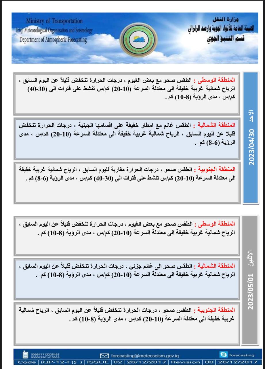الطقس في العراق