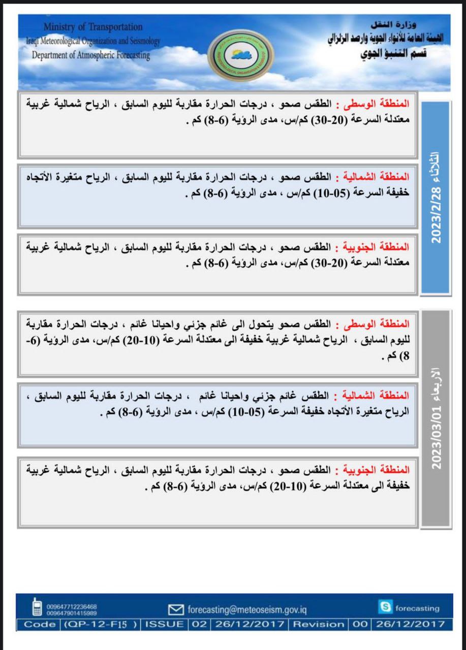 الطقس في العراق