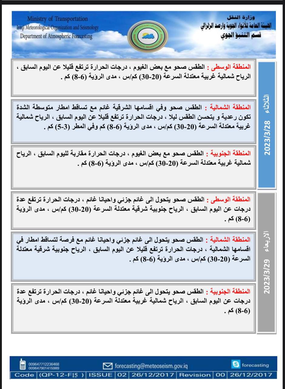 الطقس في العراق