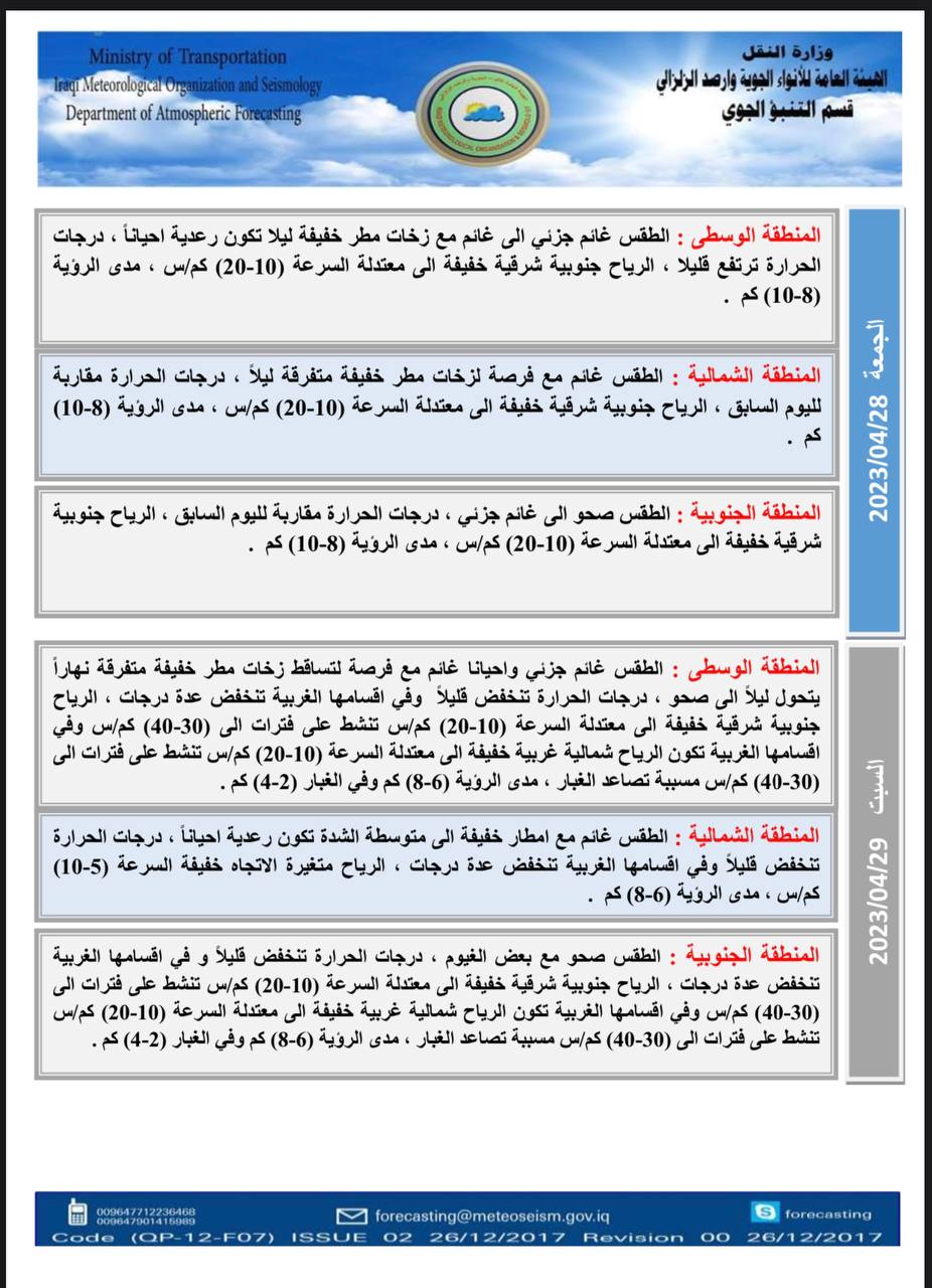 الطقس في العراق