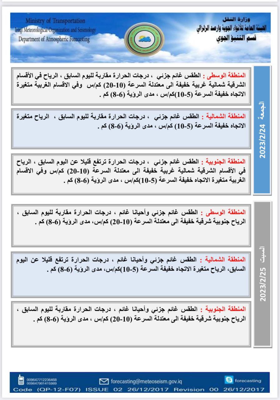 الطقس في العراق