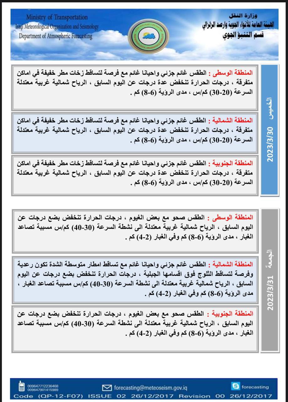 الطقس في العراق