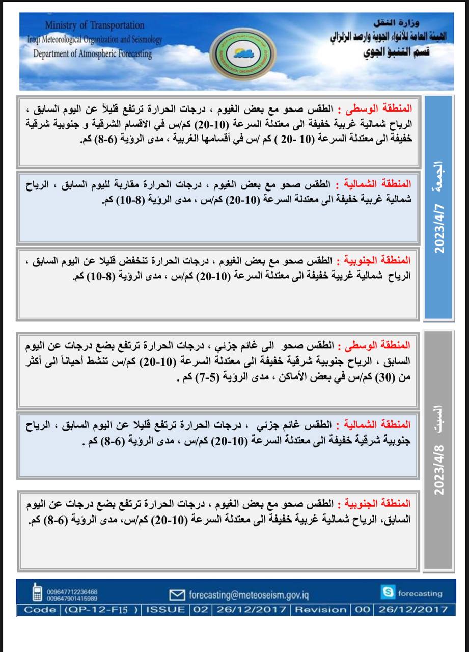 الطقس في العراق