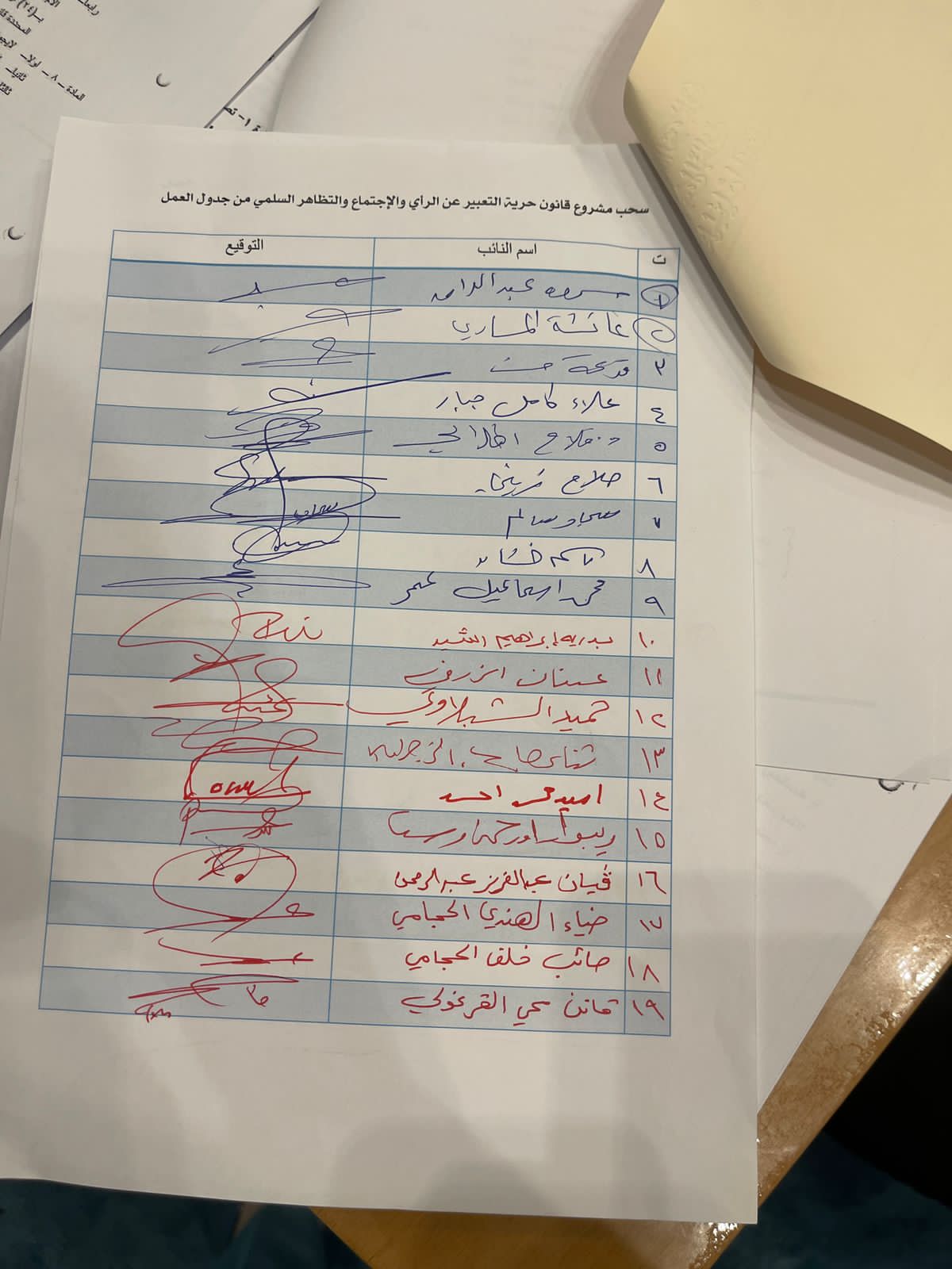 الموقعون