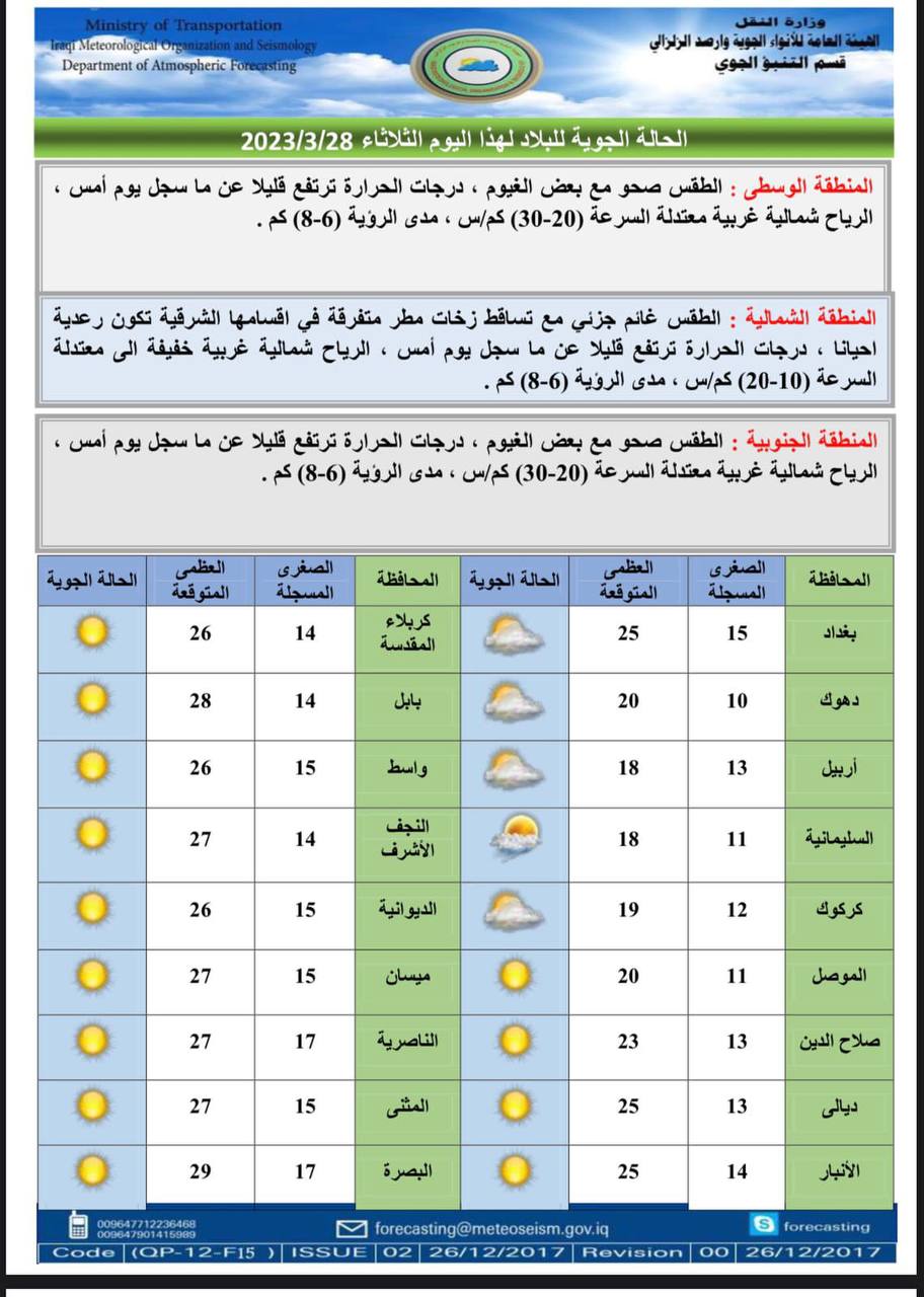 الطقس في العراق