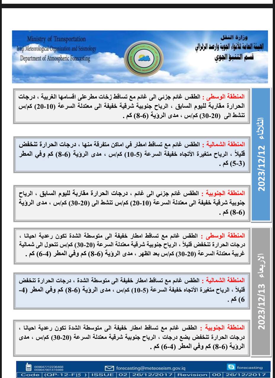 الطقس في العراق