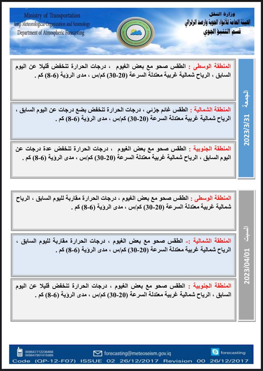 الطقس في العراق