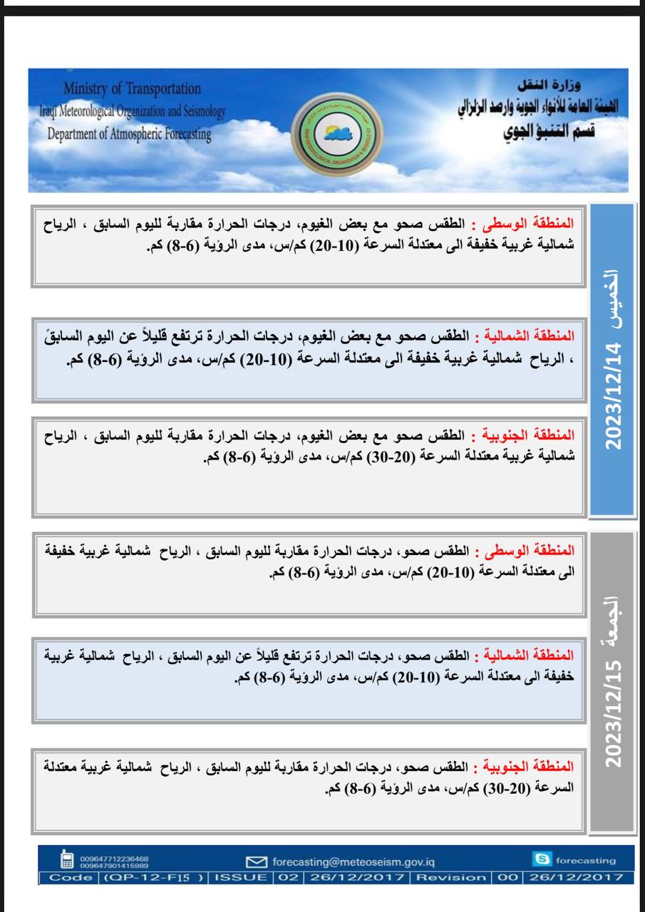 الطقس في العراق