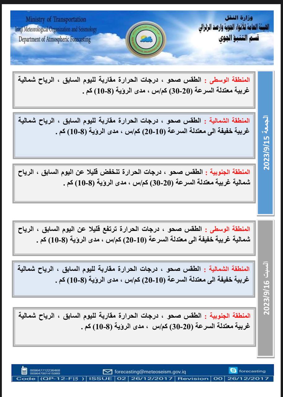 الطقس في العراق