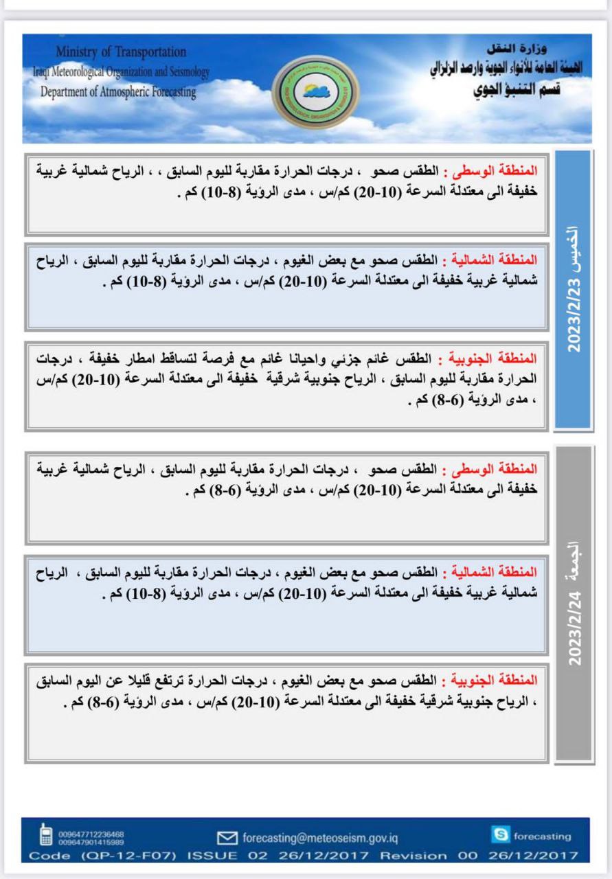 الطقس في العراق
