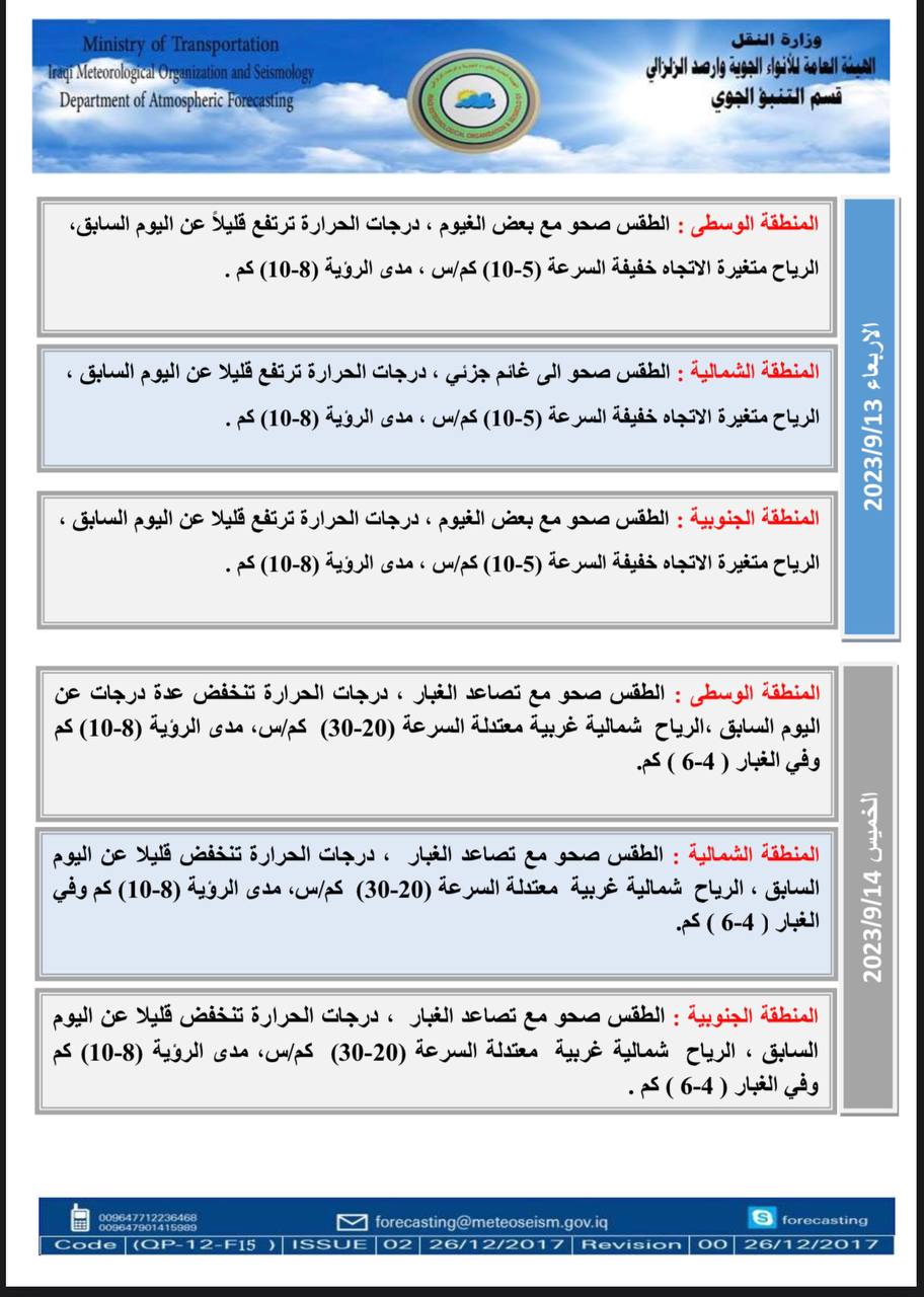 الطقس في العراق