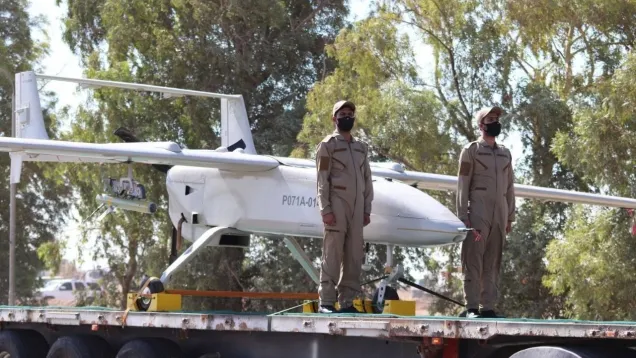 Mohajer-6 on display in June 26, Camp Ashraf.jpg